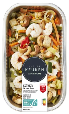 Uit de keuken van PLUS Pad Thai Garnalen Schaal 450 g