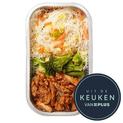 Uit de keuken van PLUS Kip Ketjap met mihoen &amp; groenten 450 gram