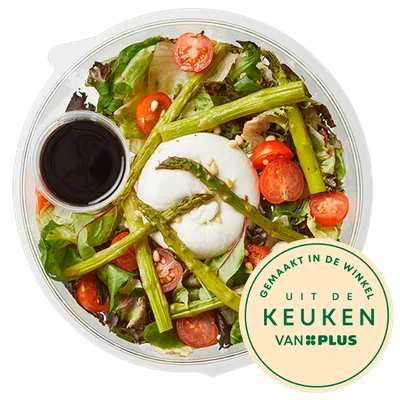 Uit de keuken van PLUS Salade burrata met groene asperge 450 gram