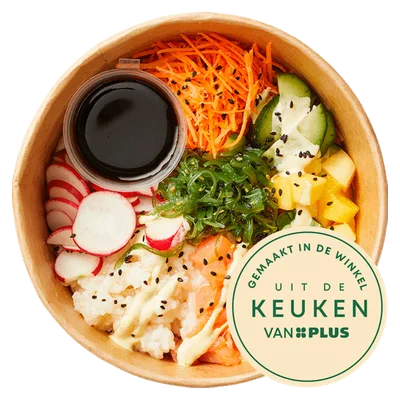 Uit de keuken van Poké bowl zalm Stuk 1 st