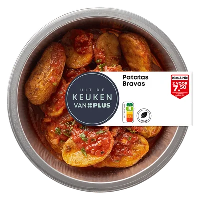 Uit de keuken van PLUS Patatas Bravas Bakje 300 g