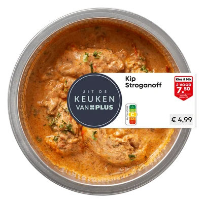 Uit de keuken van PLUS Kip Stroganoff Bakje 300 g