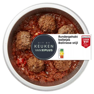 Uit de keuken van Balinese runderballetjes Bakje 300 g