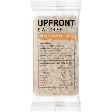 Upfront Eiwitreep Cripsy Vanille Kaneel 50g