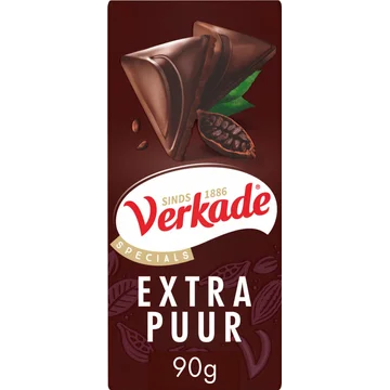 Verkade Specials Extra Puur chocolade reep 90 g