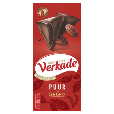 Verkade Puur chocoladereep Wikkel 90 g