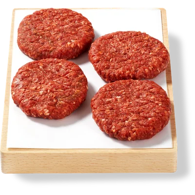 Vleeschmeesters Runderhamburger 4 st.