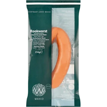 Wahid Rookworst Kip/Kalkoen/Rund 250 g