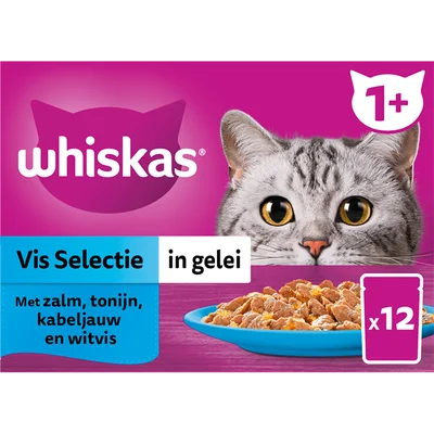 Whiskas 1+ - Kattenvoer - Vis - gelei