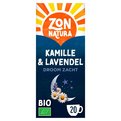 Zonnatura Thee Kamille &amp; Lavendel Droom Zacht Doos 20 st