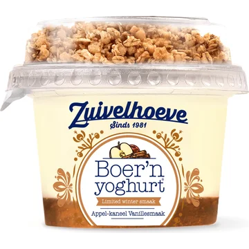 Zuivelhoeve Boer´n Yoghurt® Muesli Appel-kaneel Vanillesmaak 170g