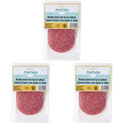 Marhaba Rundersalami met kip en kalkoen 3-pack