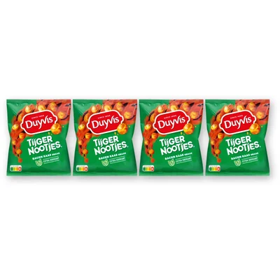 Duyvis Tijgernootjes bacon kaas 4-pack