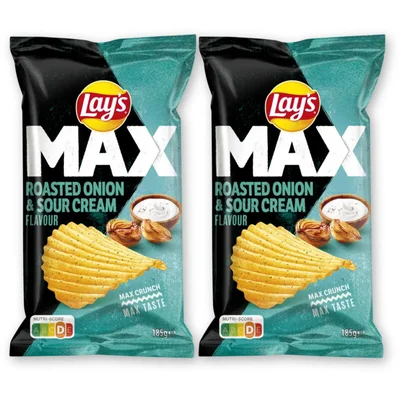 Lay's Max roasted onion & sour cream 2-pack