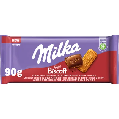 Milka Chocoladereep lotus biscoff