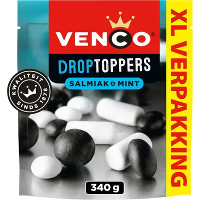 Venco Droptoppers salmiak & mint voordeelpak