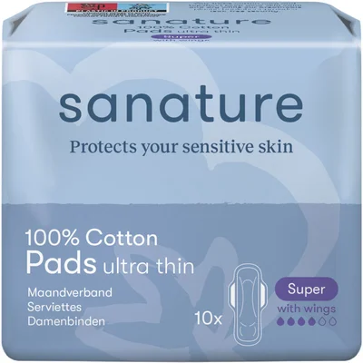 Sanature Katoenen maandverband super