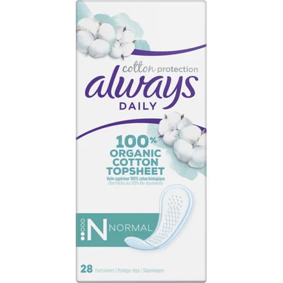 Always Daily 100% organic pantyliners normal