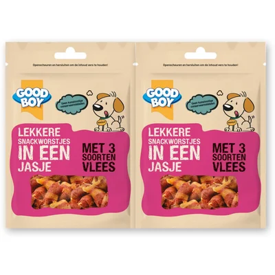 Good boy Lekkere snackworstjes in jasje 2-pack