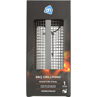 AH BBQ rollende grillmand rvs 9x20cm