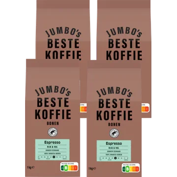 Jumbo's Beste Koffiebonen Espresso 4 x 1 kg