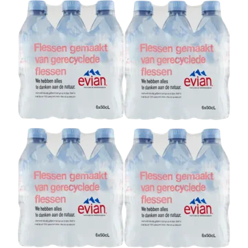 Evian Natuurlijk Mineraalwater - Fles 4 x 6 x 500ML