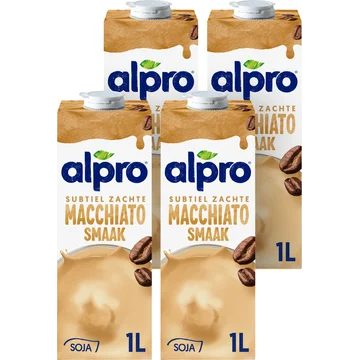 Alpro Sojadrink Macchiato Houdbaar 4 x 1 L