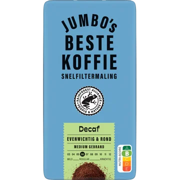 Jumbo's Beste Koffie Snelfiltermaling Decaf 250 g