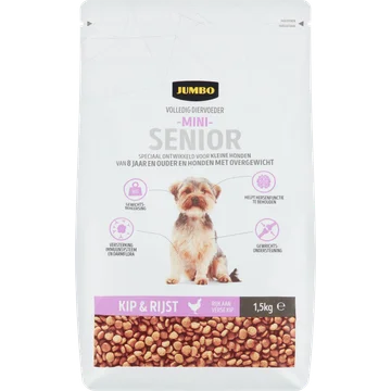 Jumbo Hondenvoer Mini Senior Kip & Rijst 1,5kg