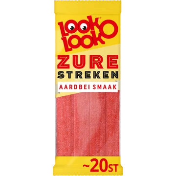 Look-O-Look Zure Streken Aardbei Vegan 20 stuks