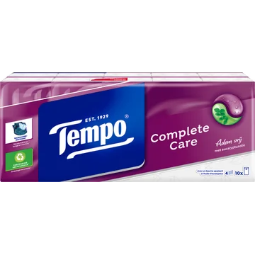 Tempo Complete Care 4-Laags Zakdoeken 10 x 9 Stuks