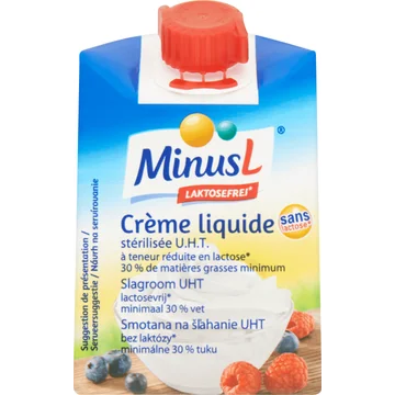 MinusL Slagroom Lactosevrij 30 % Vet 200 ml