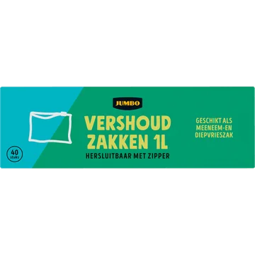Jumbo Vershoudzakken 1 L 40 Stuks
