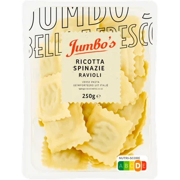Jumbo's Verse Pasta Ricotta Spinazie Ravioli 250 g