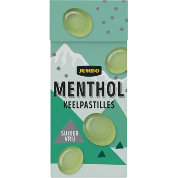 Jumbo Menthol Keelpastilles Suikervrij 100 g