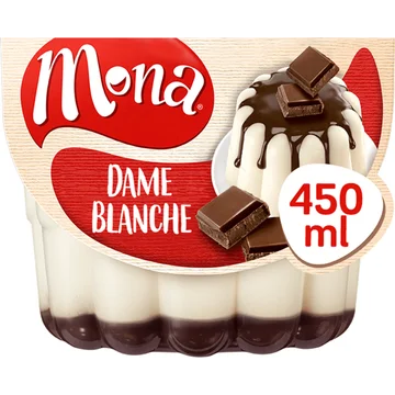 Mona Dame Blanche Pudding met Chocoladesaus