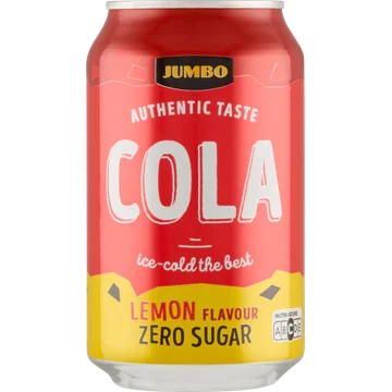 Jumbo Cola Lemon Flavour Zero Sugar - Blik 330ML