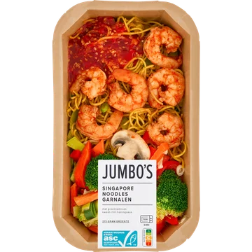 Jumbo's Verse Maaltijd Singapore Noodles Garnalen 450 g