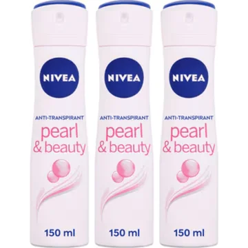 NIVEA Pearl & Beauty Anti-Transpirant Spray 3 x 150ml