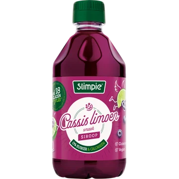 Slimpie Siroop Cassis limoen 300ML