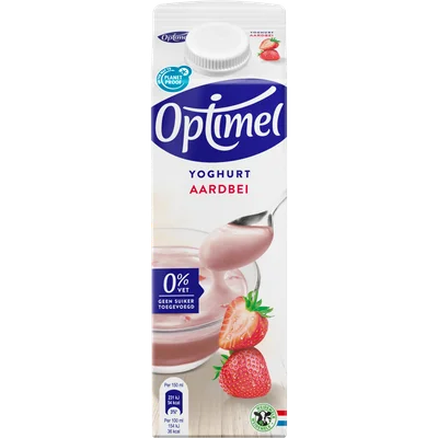 Optimel Yoghurt aardbei 0% vet