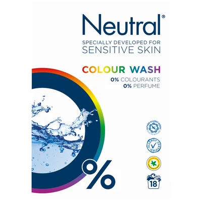 Neutral Wasmiddel poeder kleur 18 wasbeurten