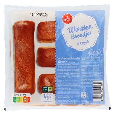 1 de Beste Worstenbroodjes 4 stuks