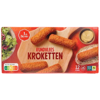1 de Beste Kroketten rundvlees 12 st.