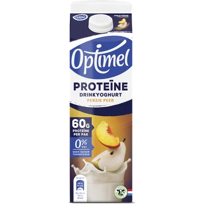 Optimel Drinkyoghurt peer perzik protein