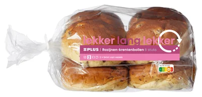 PLUS Krentenbollen lekker lang lekker