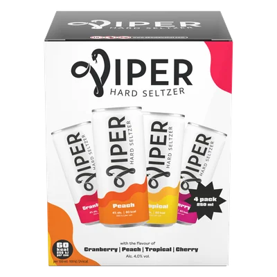 Viper Variety pack cranberry, peach, tropica