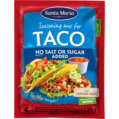 Santa maria Taco kruidenmix geen zout toegevoegd
