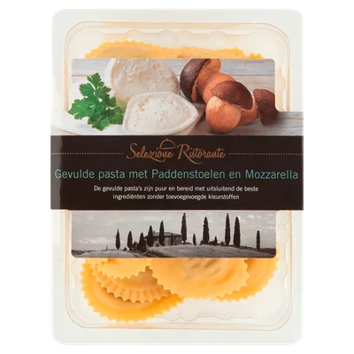 Selezione Ristorante Gevulde pasta paddenstoelen mozzarella