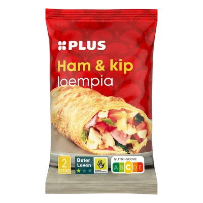 PLUS Loempia's ham/kip BLK 2ST